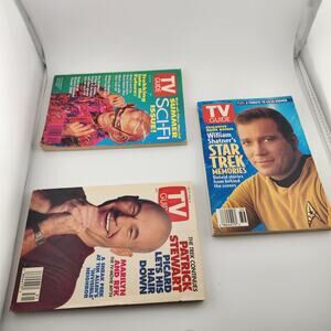 TV Guide Magazines Star Trek Lot Of 13 1990's & 2001 TNG Voyager Ent TOS - Fair